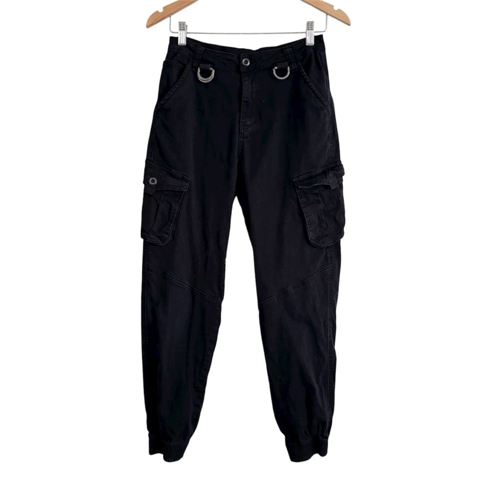 American Bazi Black Cargo Jogger Pants